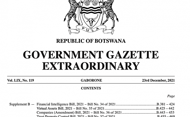 博茨瓦纳加密货币监管：政府将向议会提交虚拟资产法案