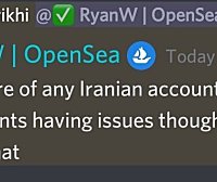 伊朗的OpenSea用户声称他们被禁止进入NFT市场