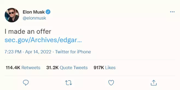 世界首富马斯克花费430亿美元收购Twitter，是为了言论自由还是另有企图？
