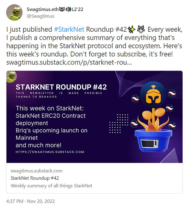 区块链观察丨如何畅游StarkNet生态系统?4 区块链观察丨如何畅游StarkNet生态系统?4