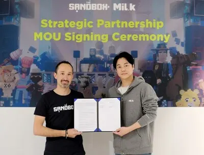 Milk Partners和The Sandbox签署了扩大区块链生态系统的谅解备忘录