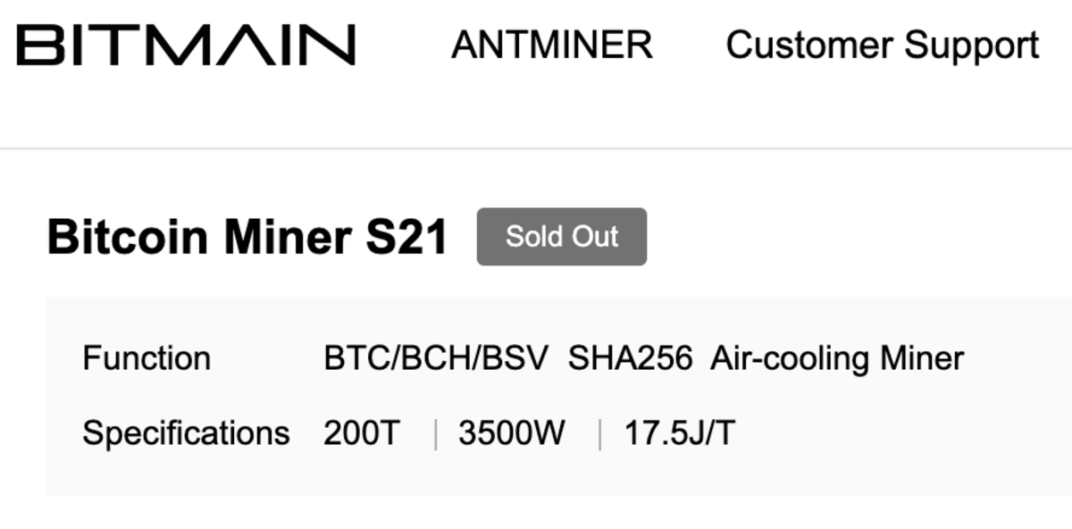 比特大陆推出最先进的比特币矿机ANTMINER S21 PRO