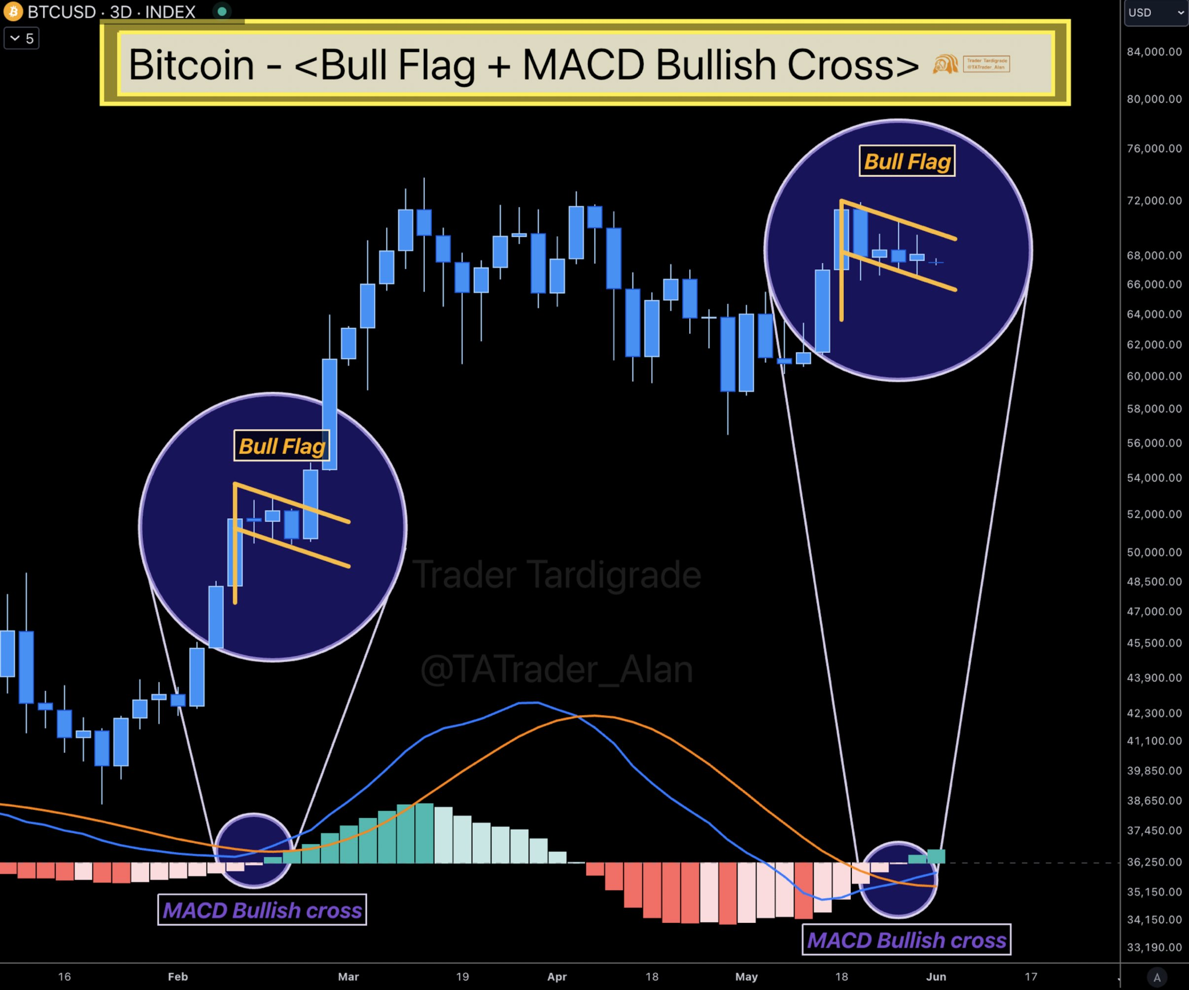 比特币牛市走势MACD,预示着比特币价格将创下历史新高 比特币牛市走势MACD,预示着比特币价格将创下历史新高